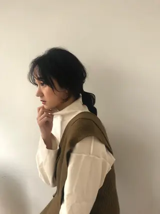 ロング カラー ヘアアレンジ 透明感カラー、 アレンジ/miyuのヘアスタイル