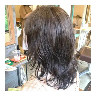 ミディアム カラー パーマ ヘアアレンジ merci.所属・🌻あいり merci.🌻のヘアスタイル
