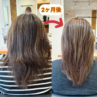 ミディアム カラー 秋山知穂🌸縮毛矯正 ショートお任せ🌸のヘアスタイル