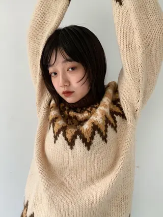 ミディアム log所属・ボブ/顔まわりカット 💫大澤奈緒美のヘアスタイル