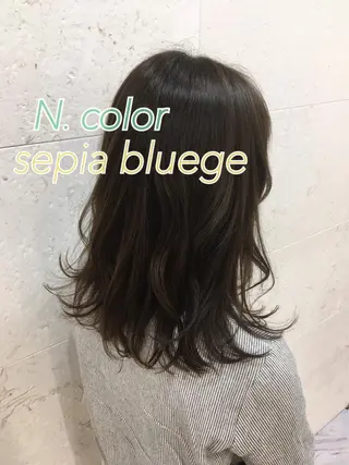セミロング カラー 斉藤 貴也のヘアスタイル