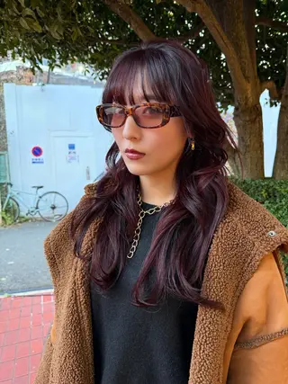 セミロング カラー ヘアアレンジ @kyoniyy KYONIのヘアスタイル