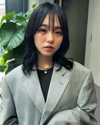 ミディアム ハッシュカット カシマハヤトのヘアスタイル