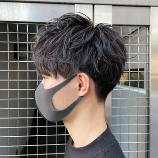 ショート カラー メンズ アイブロウ 【メンズ縮毛矯正】 田中秀斗のヘアスタイル