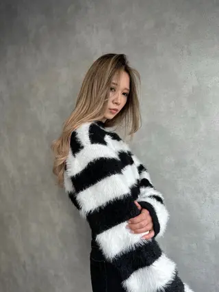 ロング カラー 黒崎 懸のヘアスタイル