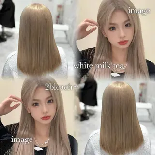 ロング カラー ハイトーン/ダブルカ ラー/RINKA🎀のヘアスタイル