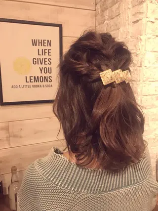 ミディアム ヘアアレンジ 🍒memelu明石 🍒imamuraのマツエク・マツパデザイン