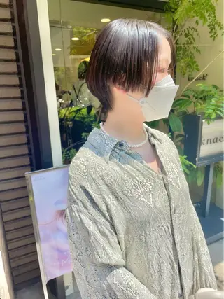 ショート ショート ボブ 梅田 木戸健人のヘアスタイル