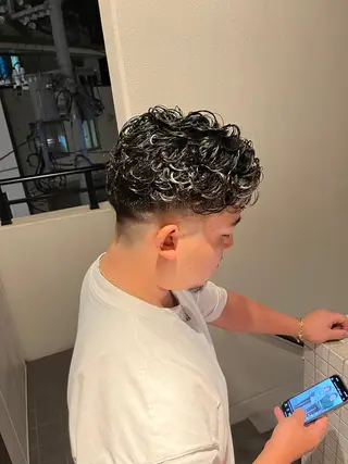 ショート パーマ ヘアアレンジ メンズ HIMENO KIYOTOのヘアスタイル