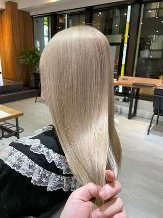 セミロング カラー KEISUKE/ ブリーチ🧡エクステのヘアスタイル