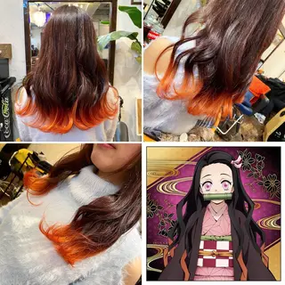 ロング カラー "PEPPU "所属・派手髪、ハイトーン ショートヘアShinのヘアスタイル