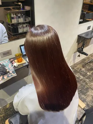 セミロング カラー 透明感カラー｡:* ナナカ🌦️のヘアスタイル