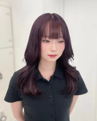 セミロング カラー うる艶韓国ヘア 🤍りんのヘアスタイル