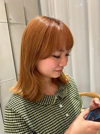 セミロング 風香🪼レイヤー /透明感カラーのヘアスタイル