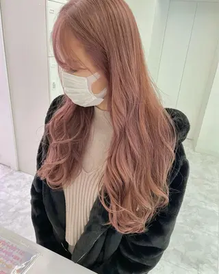 ロング カラー 💖韓国×王道 ハイトーン💖のヘアスタイル