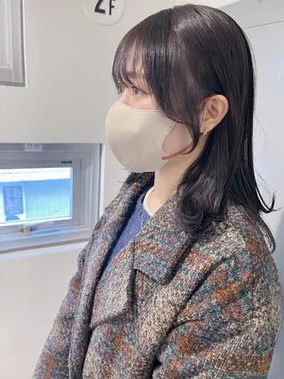 セミロング カラー ヘアアレンジ 🤍清楚系 韓国レイヤー🤍拓朗のヘアスタイル