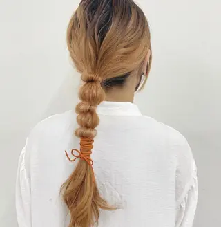 ロング カラー ヘアアレンジ メンズ haruka 🩶のヘアスタイル