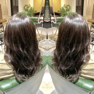 セミロング カラー パーマ ヘアアレンジ tocca所属・毎月通える価格♪ 杉本真基のヘアスタイル