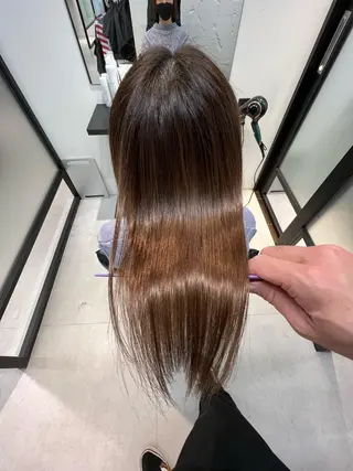 ロング 髪質改善/縮毛矯正 艶カラー/珠聡のヘアスタイル