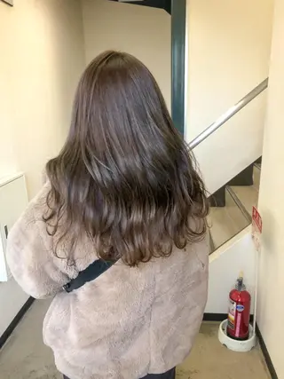 セミロング カラー 水野 雪 /パーマ/暖色カラーのヘアスタイル