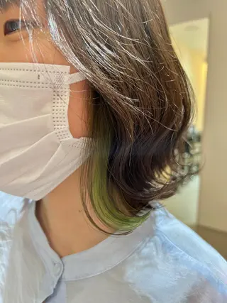 ミディアム カラー 縮毛矯正×艶カラー /中村勇太のヘアスタイル