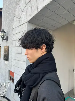 パーマ メンズ 🐺ミウ 🩵のヘアスタイル
