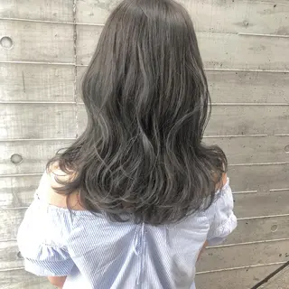 ミディアム カラー ブリーチなしで透明感 艶カラー【Ryo】のヘアスタイル