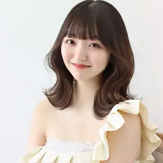 セミロング カラー パーマ ヘアアレンジ FERiCIA.  表参道所属・🫧レイヤー特化 🫧吉野翔悟のヘアスタイル