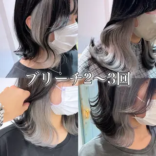 ミディアム カラー ブリーチなし/暖色/ 透明感/ririkaのヘアスタイル