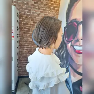 ショート カラー あかね☆ヘアアレンジ /ボブ/縮毛矯正のヘアスタイル