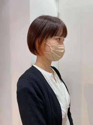 ショート カラー ブリーチなしカラー/ 髪質改善/寺門束のヘアスタイル