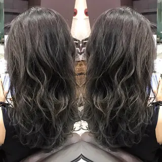 ロング カラー シールエクステ⭐️ オオミタクヤのヘアスタイル