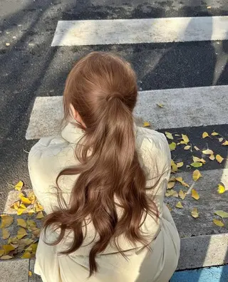 ロング IVE所属・渋谷/透け感カラー 髪質改善🫧Annaのヘアスタイル