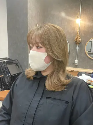 ミディアム カラー いなみね はるきのヘアスタイル