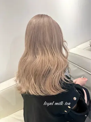 ロング カラー Beleza Shibuya所属・ヒロミ/ミルクティー /ブロンド/ピンクのヘアスタイル