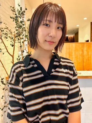 ショート カラー パーマ ヘアアレンジ ❣️倉敷❣️美髪 カラー能登一成のヘアスタイル