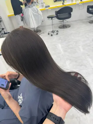 ロング カラー ☁️縮毛矯正✖️ 赤み消し☁️りくのヘアスタイル