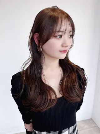カラー セミロング ITbyALBUM 松戸のヘアスタイル