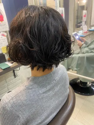 ショート カラー パーマ ヘアアレンジ 立川🤍韓国ヘア/ レイヤー🇰🇷🖤のヘアスタイル
