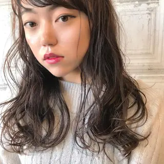 セミロング カラー 日比 貴大/ minim hairのヘアスタイル