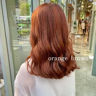 セミロング ブリーチなし暖色 💗AKARI💗のヘアスタイル