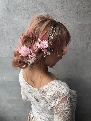 セミロング アワ ダイキのヘアスタイル