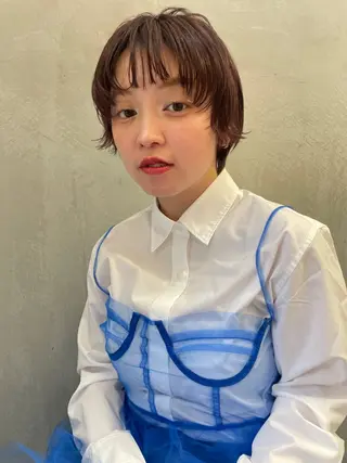 ショート カラー ❤️ボブ/髪質改善 タッセルボブ/ユウキのヘアスタイル