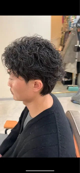 ショート パーマ メンズ クセを最大限に活かす メンズパーマ奈良大祐のヘアスタイル