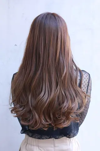 セミロング カラー ヘアアレンジ 谷 あやこのヘアスタイル