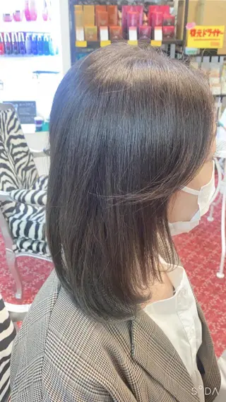 ミディアム カラー 郡山駅前美容室 Hair Life Hana&Co (ヘアーライフハナコ)所属・MᗩïＫᗩ 郡山駅ua/マツパのマツエク・マツパデザイン