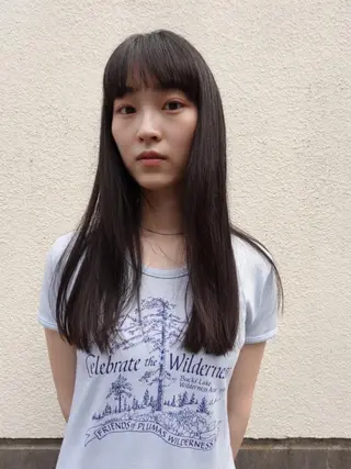 ミディアム カラー パーマ CEINE PATHのヘアスタイル