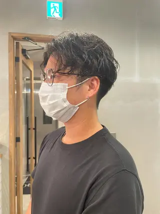 ショート パーマ メンズ Men's hair salon First 中百舌鳥店所属・First なかもず 店 YUKIのヘアスタイル