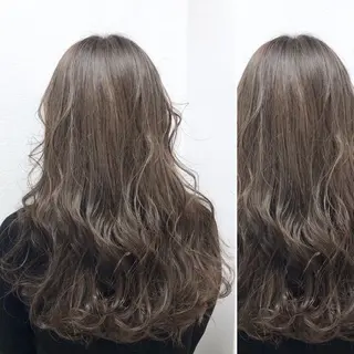 ミディアム カラー JuNブリーチに 縮毛矯正するプロのヘアスタイル