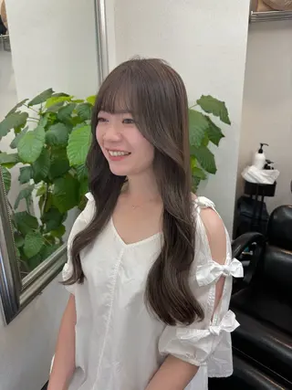 ロング カラー パーマ ヘアアレンジ 隠れ家サロンso you所属・yukimi .のヘアスタイル